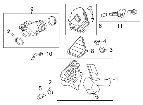 2015 Buick Enclave Filters Upper Cover Diagram for 20913557