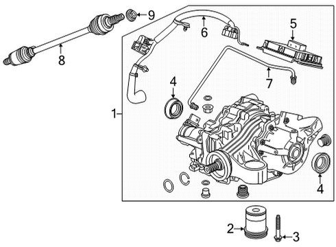 2021 Buick Envision Axle & Differential - Rear Differential Assembly Diagram for 84929902