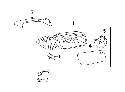 2009 Ford Flex Mirrors Mirror Diagram for 8A8Z-17682-AA