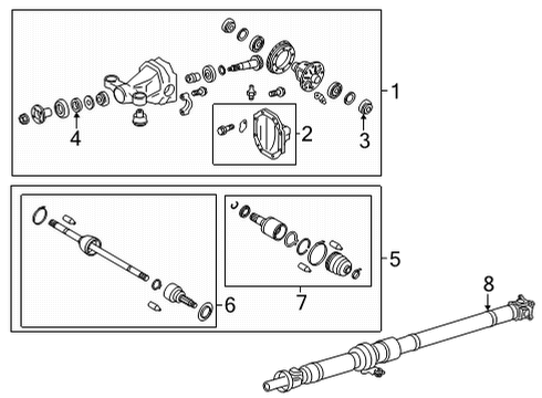 2022 Toyota GR86 Axle & Differential - Rear Drive Shaft Bolt Diagram for SU003-02814