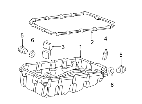 2001 Honda Civic Automatic Transmission Strainer Assembly (Atf) Diagram for 25420-PLY-003