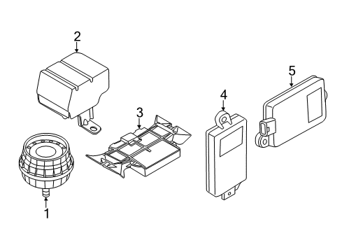 2014 Mini Cooper Anti-Theft Components Radio Remote Control Receiver Diagram for 61359397846