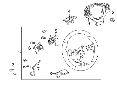 2016 Lexus IS350 Steering Column & Wheel, Steering Gear & Linkage Switch Assembly, Transmission Diagram for 84610-53100