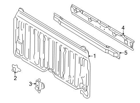2005 Toyota Tundra Back Panel Reinforcement Diagram for 64105-0C030