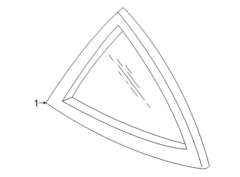 2009 Pontiac G5 Quarter Panel - Glass & Hardware Quarter Glass Diagram for 15262159