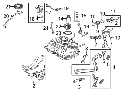 2008 Toyota Yaris Fuel Injection Fuel Rail Diagram for 23807-21090