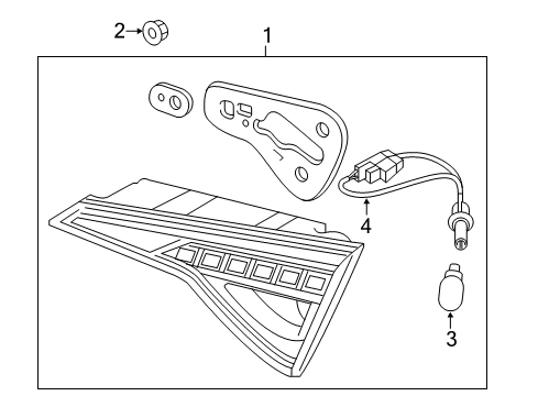 2018 Hyundai Sonata Bulbs Lamp Holder And Wiring, Interior, Rear Diagram for 92470-C2600