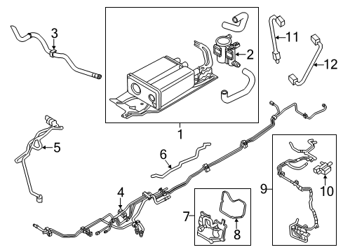 2014 Ford Edge Turbocharger Purge Line Diagram for 7T4Z-9S327-A