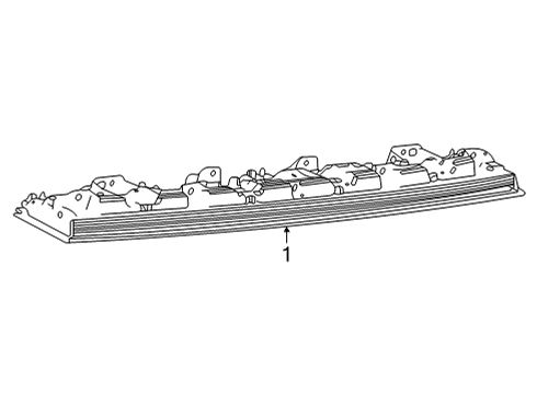 2022 Jeep Wagoneer High Mount Lamps LIFTGATE CHMSL Diagram for 68458605AA