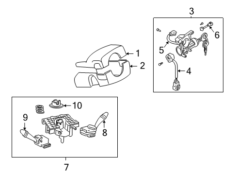 2000 Hyundai Accent Switches Switch Assembly-Multifunction Diagram for 93401-25100