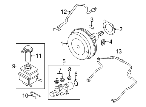 2016 BMW 535i Hydraulic System Vacuum Pipe Diagram for 11667575774