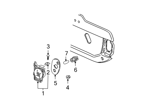 2007 Honda Pilot Bulbs Lamp Unit, R. Lid Diagram for 34151-S9V-A11