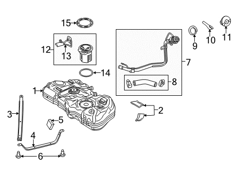 2015 Ford Fiesta Fuel Supply Fuel Tank Insulator Diagram for HG9Z-9A068-A