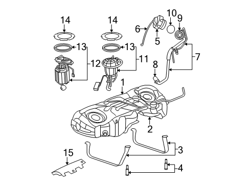 2007 Dodge Charger Fuel System Components Tube-Fuel Filler Diagram for 4726867AB