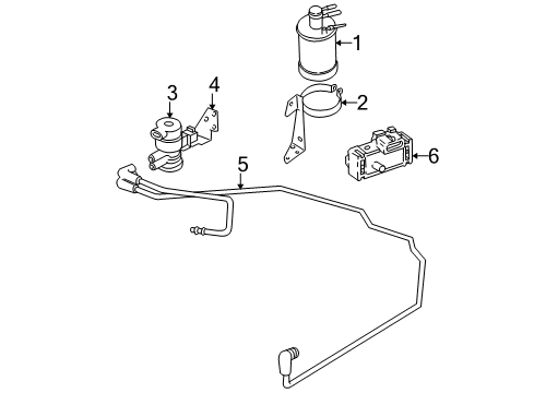 1997 Jeep Wrangler Emission Components Pump-Leak Detection Diagram for 4891413AD