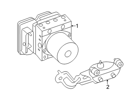 2022 Kia K5 ABS Components Bracket-Hydraulic Module Diagram for 58920-L1000