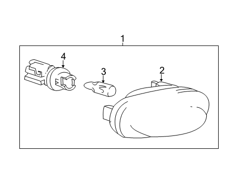 2004 Hyundai XG350 Bulbs Holder Assembly Diagram for 925503B000