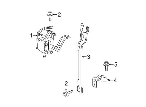 2015 Toyota Prius Electrical Components Support Bracket Diagram for 88215-47020