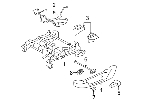 2006 Ford Mustang Power Seats Valance Panel Diagram for 5R3Z-7662187-AC