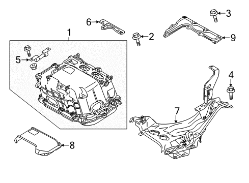 2012 Toyota Prius Plug-In Electrical Components Inverter Mount Bracket Diagram for G9110-47030