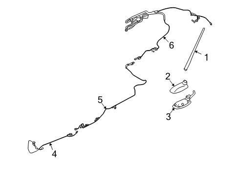 2011 Infiniti G37 Antenna & Radio Ant Assembly-S Diagram for 28208-JJ70A