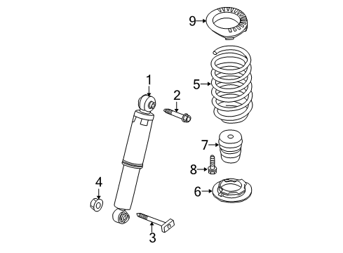 2015 Kia Forte5 Struts & Components - Rear Rear Shock Absorber Assembly Diagram for 55300A7600