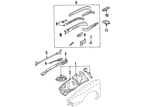 1993 Buick LeSabre Battery Cable Asm, Battery Positive(44"Long) Diagram for 12157401