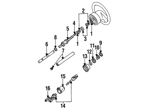 1991 Ford Explorer Shaft & Internal Components Lower Bearing Diagram for EOTZ-3517-B