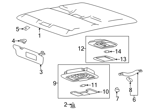 2001 Kia Optima Interior Trim - Roof Lamp Assembly-OVERHEADEAD Console Diagram for 9282038500GJ