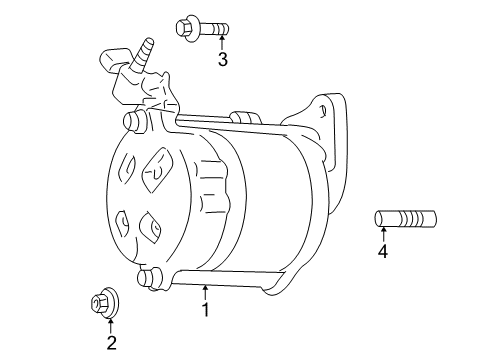 2003 Dodge Dakota Starter Screw-HEXAGON Head Diagram for 6036455AA