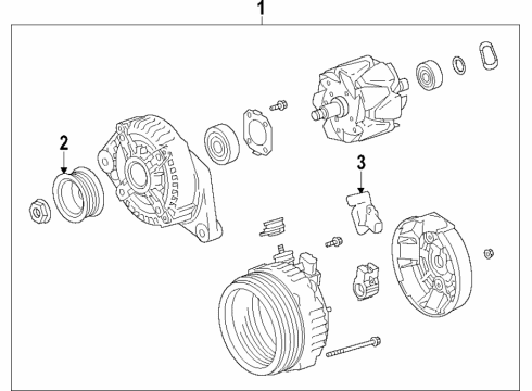 2020 Toyota RAV4 Alternator Regulator Diagram for 27700-F2010