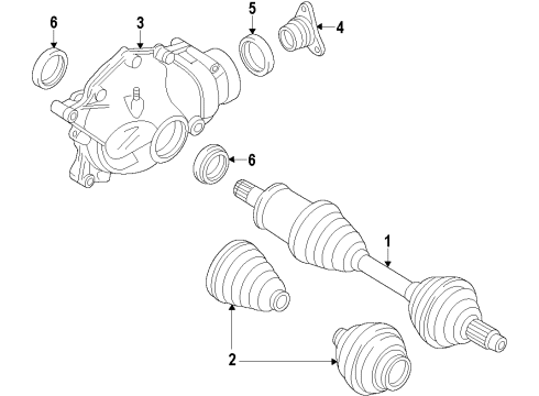 2015 BMW X5 Front Axle, Axle Shafts & Joints, Differential, Drive Axles, Propeller Shaft Front Left Cv Axle Shaft Diagram for 31607622883