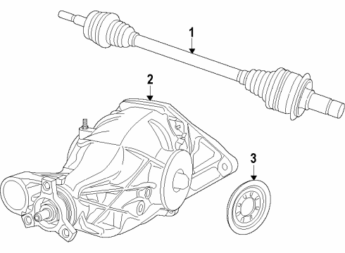 2021 Chrysler 300 Rear Axle, Drive Axles, Propeller Shaft Shaft-Drive Diagram for 68428040AA