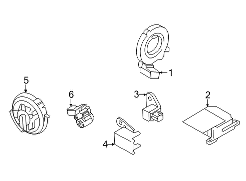 2021 Nissan Versa Air Bag Components Sensor-Occupant Detection Diagram for 98853-5EE1A