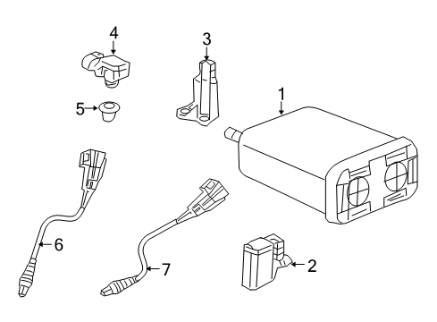 2006 Chevrolet SSR Powertrain Control Sensor Asm, Manual Transmission Output Speed Diagram for 89059989