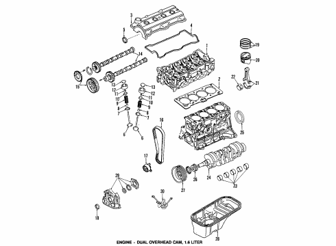 1990 Toyota Celica Engine Parts, Mounts, Cylinder Head & Valves, Camshaft & Timing, Oil Pan, Oil Pump, Crankshaft & Bearings, Pistons, Rings & Bearings Cover Sub-Assy, Timing Chain Or Belt Diagram for 11321-88380