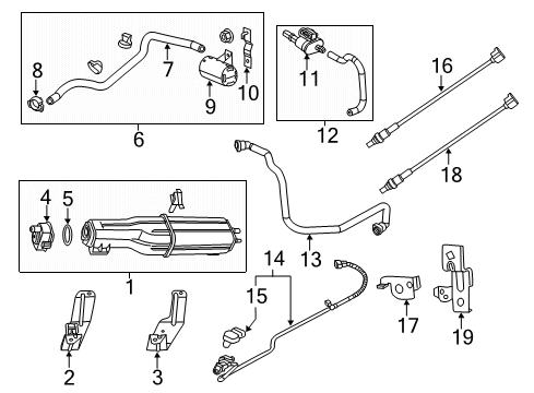 2019 Ram ProMaster 2500 Powertrain Control Seal-Vapor CANISTER Diagram for 68321481AA