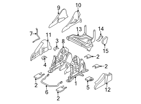 2003 Ford Expedition Tracks & Components Inner Cover Diagram for 2L1Z-78611A54-AA