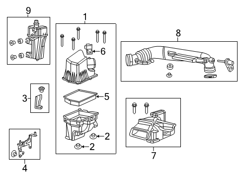 2016 Jeep Cherokee Powertrain Control Clean Air Duct Diagram for 68158625AD