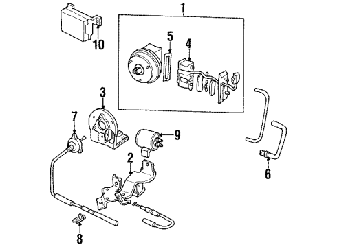 1996 Honda Odyssey Cruise Control System Controller, Automatic Cruise Diagram for 36700-SX0-A01