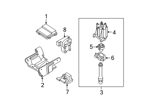 1994 Chevrolet S10 Distributor Pole Piece-Stationary Diagram for 10495802