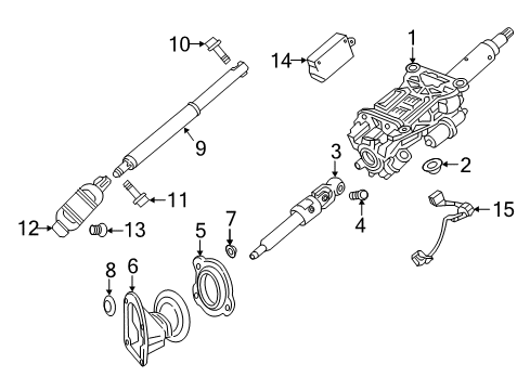 2016 Cadillac CT6 Steering Column & Wheel, Steering Gear & Linkage Boot Diagram for 22884982