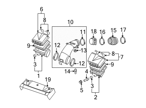 2006 Chevrolet Corvette Filters Resonator Rivet Diagram for 25099299