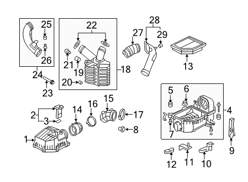 2007 Honda Civic Filters Collar, Engine Cover Diagram for 17116-PWA-000