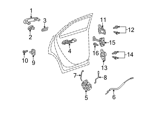 2014 Chevrolet Equinox Rear Door Lock Cable Diagram for 20859591