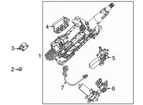 2022 Chevrolet Suburban Steering Column & Wheel, Steering Gear & Linkage Harness Diagram for 84426130