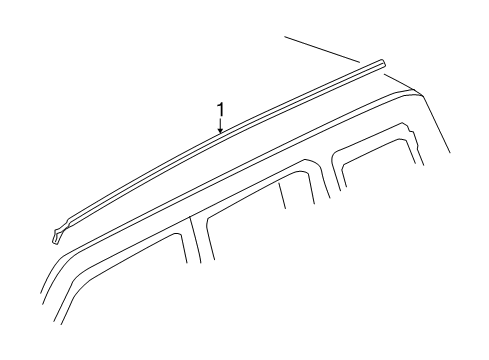 2008 Jeep Patriot Exterior Trim - Roof Molding-Roof Diagram for 5116250AC