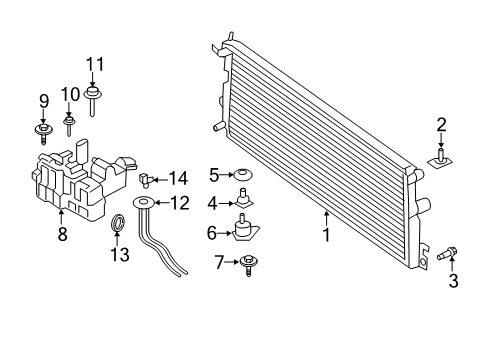 2017 Ford F-350 Super Duty Radiator & Components Thermostat Diagram for HC3Z-8575-C