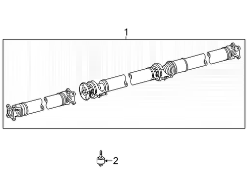 2022 Lexus NX350 Drive Shaft - Rear SHAFT ASSY, PROPELLE Diagram for 37100-78020