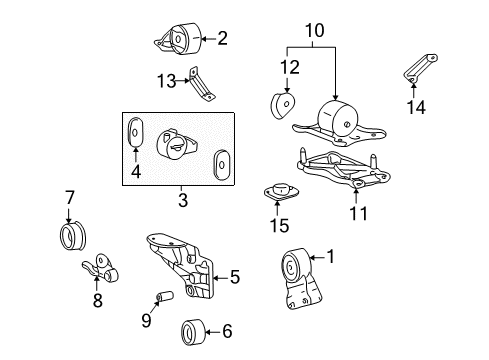 1999 Hyundai Sonata Engine & Trans Mounting Stay-Engine Diagram for 2181738000